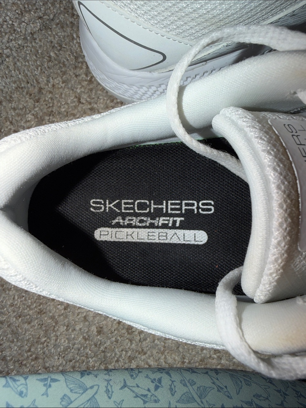 White Skechers Women's Athletic Pickelball Sneakers - Picture 7 of 7